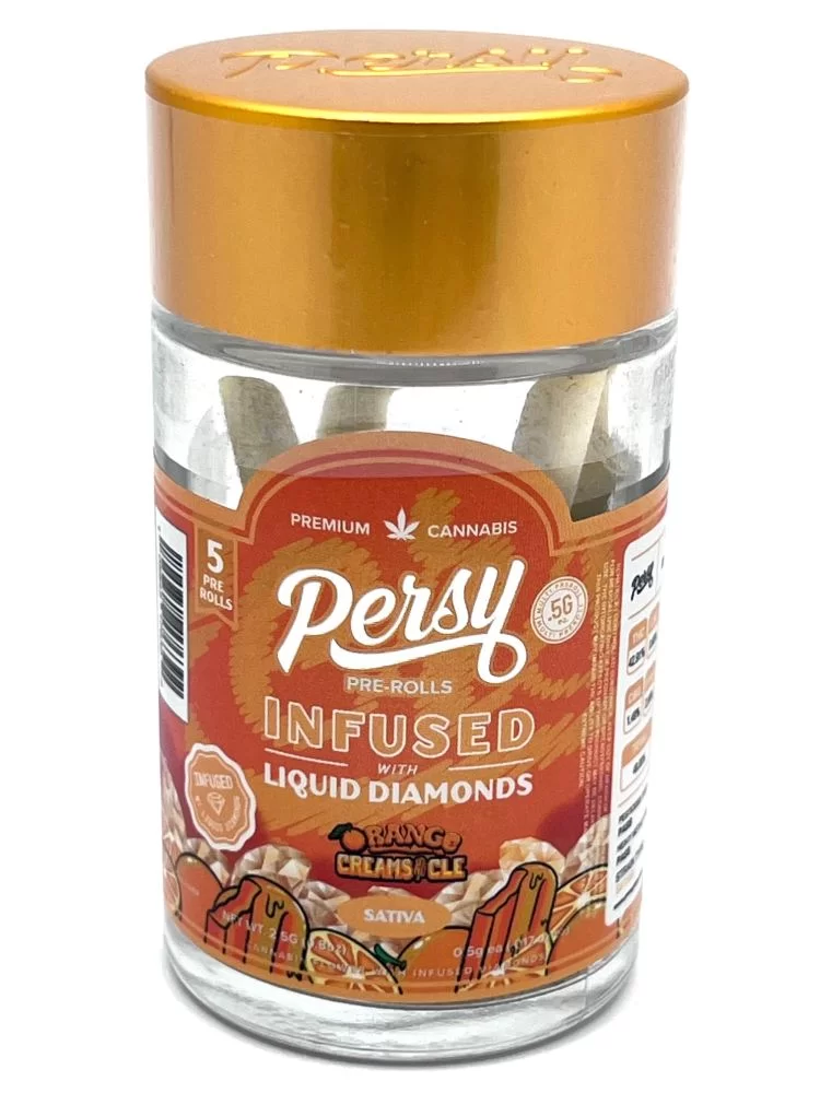 CREAMSICLE PERCY LIQUID DIAMOND INFUSED PRE-ROLLS (COLLECTIBLE JAR)