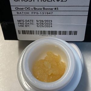 Persy Diamonds Rosin Ghost Hulk #25 1 oz baller jar